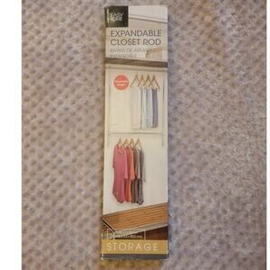 New Easy Home Expandable Closet Rod 22-38 In Wide